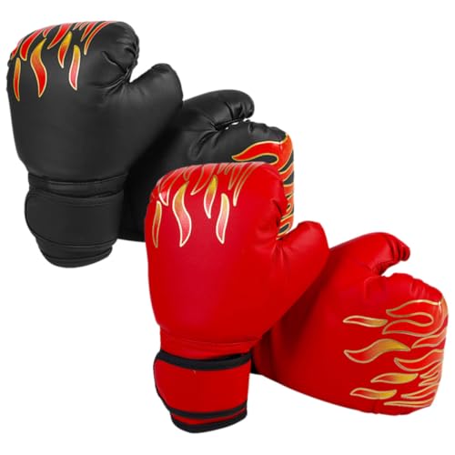 2 Pairs Boxing Gloves PU EVA Training Gloves for Youth