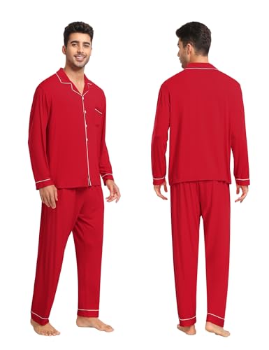 Christmas Family Matching Pajamas Set Couples Button Down Sleepwear Loungewear Long Sleeve Plaid Pjs Lounge Set3