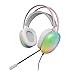 VERITY Sound Aura RGB Gaming Headset | 40mm Drivers | Immersive Sound & Mic | 3.5mm AUX | White & Rainbow
