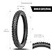 Tusk 2Track Adventure Motorcycle Tire Set – Front 90/90-21 & Rear 140/80B-18, Dual-Sport Bias Tires, Directional Knobby Tread, DOT Compliant