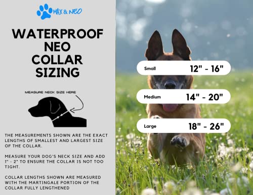 Max And Neo Waterproof Neo Collar - We Donate A Collar To A Dog Rescue For Every Collar Sold (Medium, Red) #TOP4