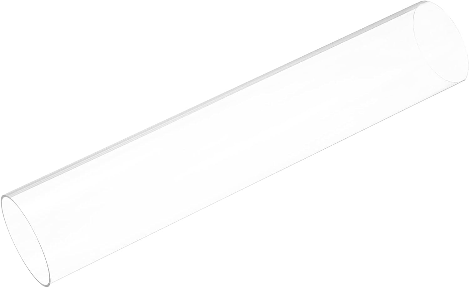 uxcell Clear Rigid Tubing Pipe 56mm(2.2") ID x 60mm(2.4") OD 1Ft(305mm) Round Plastic Tube
