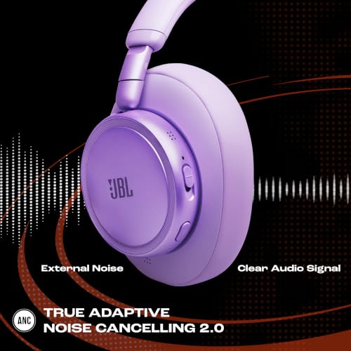 Image of JBL New Live 780NC, Advanced Noise Cancellation 2.0 Wireless Headphones, Technology (BT 6.0, Auracast, Hi-Res, LDAC, Spatial Sound, 6-mic, AI-Trained Algo) 80H Battery, 2Yrs* Warranty, Purple