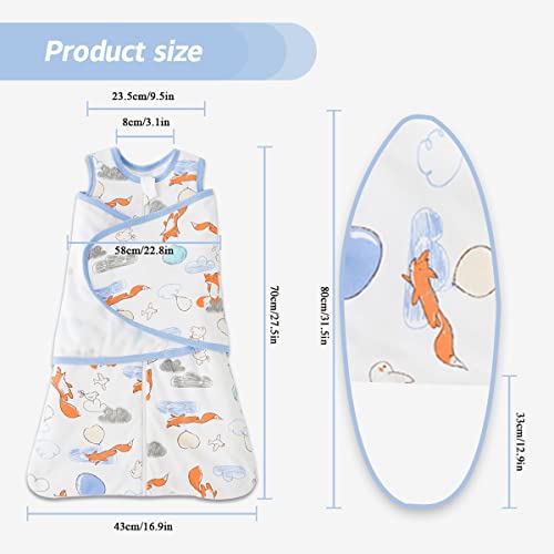 Fauxpont Babyslaapzak, 2,5 TOG, biologisch katoen, zacht, turbulbullet, wintergeboorte van katoen, met afneembare mouwen, 3-in-1, mouwloos, voor baby's, 0-6 maanden, voor alle seizoenen - Afbeelding 8