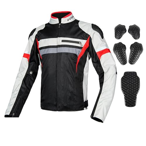 Kcolic Chaqueta De Motociclista para Hombre, Chaqueta Deportiva con Equipo De Protección Blindado CE para Carreras De Motos Todoterreno, Camping Y Caza A,S.