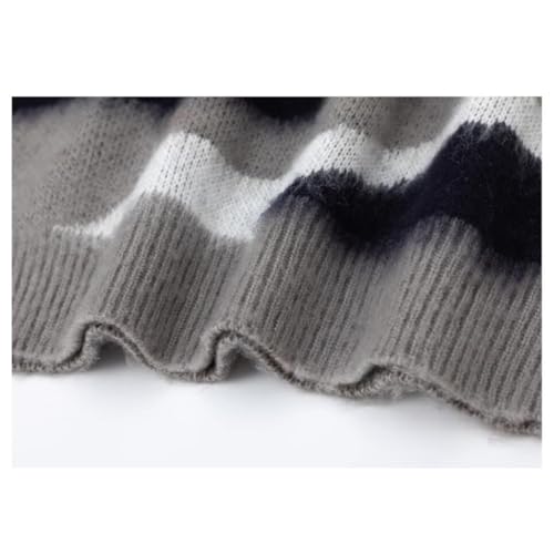 Gradient Contrasting Sweater, Men's Round Neck, Autumn and Winter Lazy Couple Outfit, Knitted Sweater(Medium)3