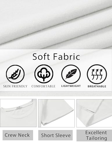 COOFANDY Men's T-Shirt Lightweight Cooling Short Sleeve Crew Neck T-Shirt Casual Basic Tee Shirt