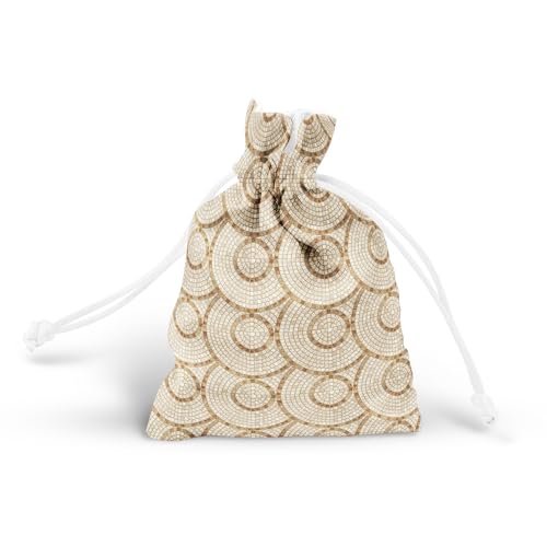 Image of ArtzFolio Brown Mosaic | Pouch Wrist Potli Bag | Bag for Weddings & Casual Parties