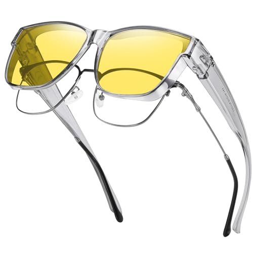 Image of GEGURI Polarized Sunglasses Fit Over Glasses for Men Women, Oversized Square Sun Glasses UV400 Protection Shades