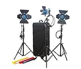 GOWE 1 * 150W+2 * 300W Fresnel Lights Tungsten light Photography Studio Spotlight