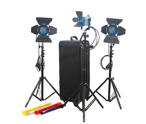 GOWE 1 * 150W+2 * 300W Fresnel Lights Tungsten light Photography Studio Spotlight
