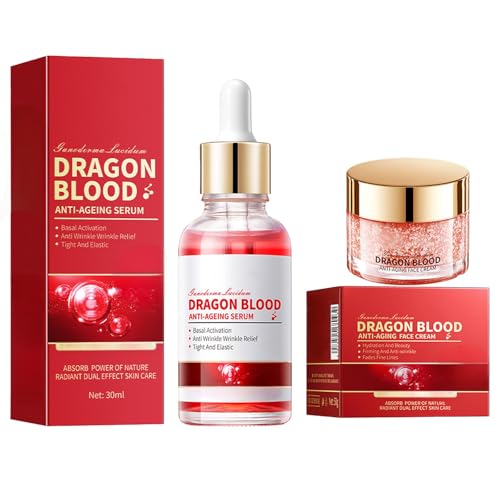 50g Crema Hidratante y 30ml Suero Antiarrugas Con Sangre De Dragón, Suero Hidratante Facial Reafirmante, Reduce Manchas Y Líneas Finas, Cuidado Antiedad Antiarrugas Hidrata Suaviza cream6-3
