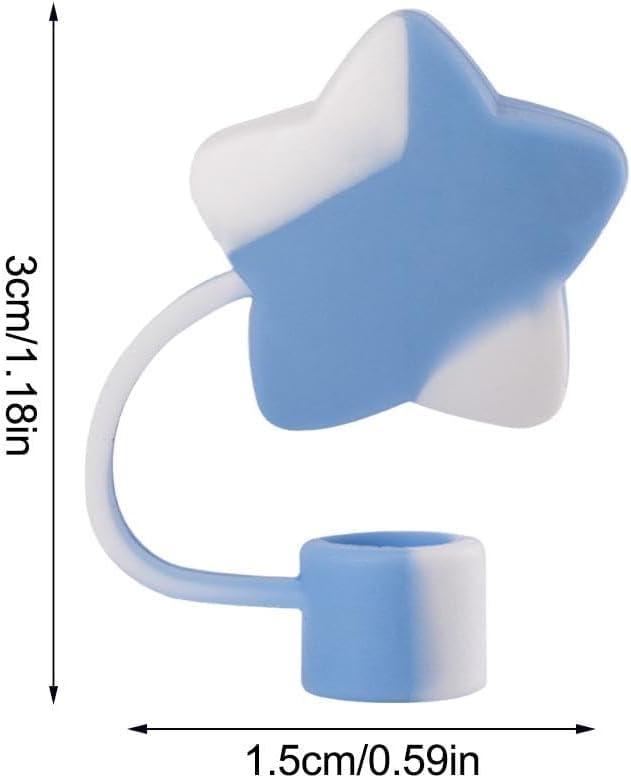 Tapón para pitillo de silicona estrella negra reusable miniatura 2