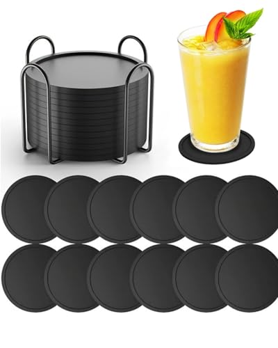 La mejor selección de Portavasos favoritos de las personas. 46 Summala 12 Piezas Portavasos para Mesa con Soporte, Posavasos de Bebida de Silicona Redonda, Coasters Resistentes Al Calor, Gran Regalo de Inauguración de la Casa, 3.9 Pulgadas/10...