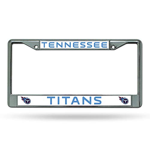 Rico Industries NFL Tennessee Titans Chrome Plate Frame,12-Inch by 6-Inch,Silver