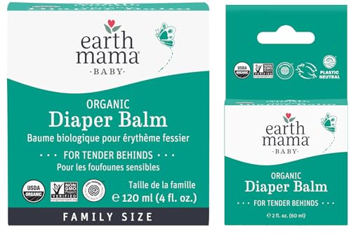 Image of Earth Mama Organic Diaper Balm Multipurpose Baby Ointment Set | EWG Verified, Petroleum & Fragrance Free with Calendula for Sensitive Skin