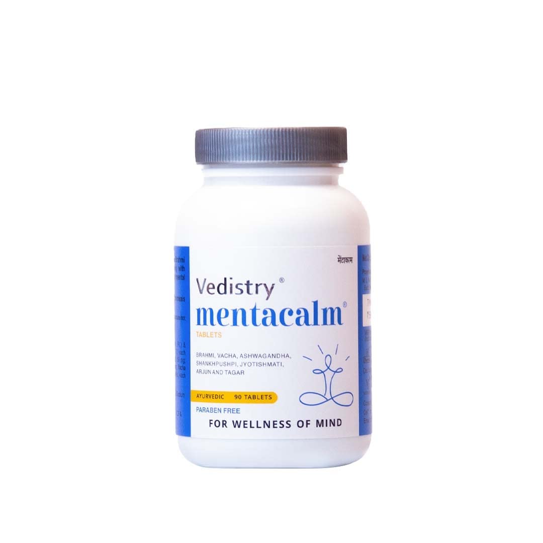 Vedistry Mentacalm tablets Ayurvedic Support for stress, anxiety & mental calmness| Brahmi, Ashwagandha for men & women (Pack of 1) (B0BZPK4GJH) Amazon Price History, Amazon Price Tracker