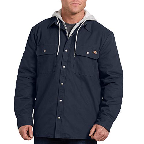 Image of Dickies Men's Relaxed Fit Icon Hooded Quilted Shirt Jacket