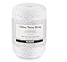 ilauke Corde de Coton 300m Corde en macramé 4-Ply 3mm Naturel Coton Cordon pour Tissage Attrapeur de Rêves,Tentures Murales,Cadeaux décoratifs de Bricolage,d’emballages,DIY Plante Cintre-Blanc