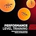 STIGA 6-Pack Orange 3 Star Table Tennis Balls | 40mm ITTF Regulation Size and Weight Ping Pong Balls