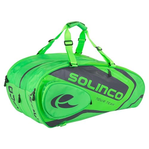 Solinco 15-Pack Tour Tennis Racquet Bag Full Neon Green (OS)