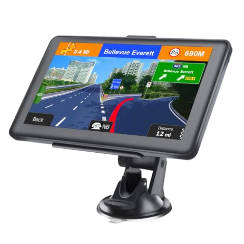 Navegador GPS con 7 Pulgadas Pantalla Táctil para Camiones y Coches, Actualizaciones de Mapas de Europa para Toda la Vida