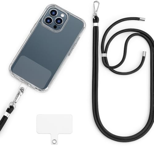 Cordão de pescoço universal para celular em Poliester - Universal para capinhas - Alça ajustável - Lavável - Resistente e Seguro - ANTI-QUEDAS - (Cores Diversas)