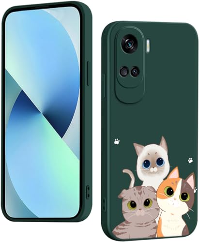 WOKEZ Kattmönster Telefonfodral för Honor 90 Lite 5G, Ultratunn Skydd