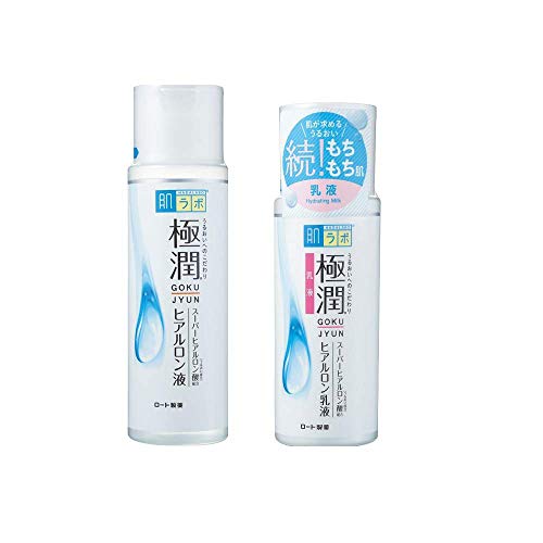 Rohto Hadalabo Gokujyn Hyaluronic Acid Lotion 170ml & Milk 140ml- 2pcs