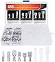 Nilight 480PCS Insulated Male Female Spade Terminals Quick Splice Assortment Tin Plated Open Barrel Copper Crimp Wire Connectors for 22-14 ga Electrical Wiring Car Audio Speaker, 2 Years Warranty