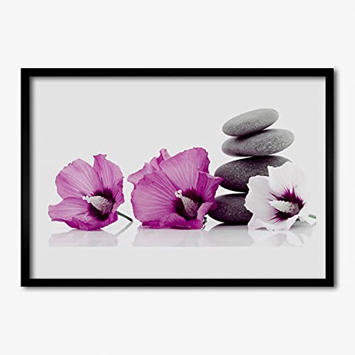 Affiche encadrée fleurs d'aromathérapie pour décorer une cuisine