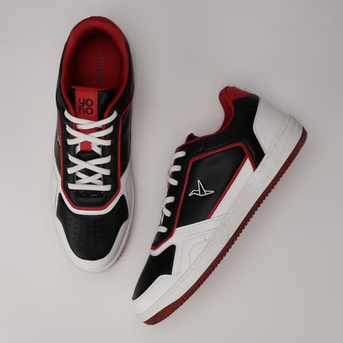 Image of YOHO Colored PU Fashion Sneaker for Men | Comfortable Shoes | Cushioned Insole | Quick-wear Elastic Laces | Lightweight | Dynamic Feet Support | Fashionable | Stylish | Modern
