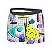 Hcpwzrf Fashion 80s Pattern Men'S Breathable Boxer Shorts With Elastic Waistbandx-Large Black