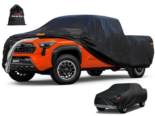 Image of Kayme 7 Layers Truck Cover Waterproof All Weather, Heavy Duty Outdoor Pickup Cover Sun Uv Rain Protection, Universal Fit for Toyota Tacoma, Tundra, Ford Ranger, GMC Canyon etc.(Length Up to 215 inch)