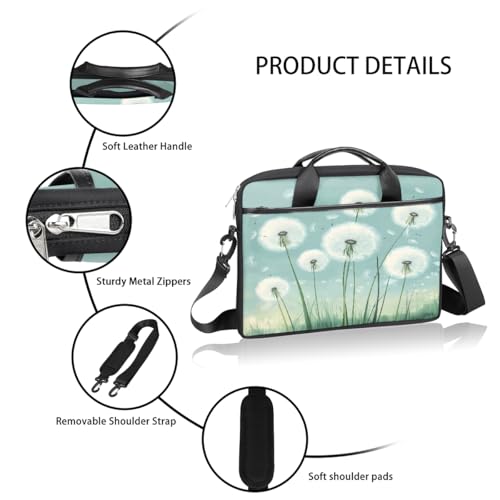 Maletín para laptop diseño Diente de León 15 pulgadas miniatura 4