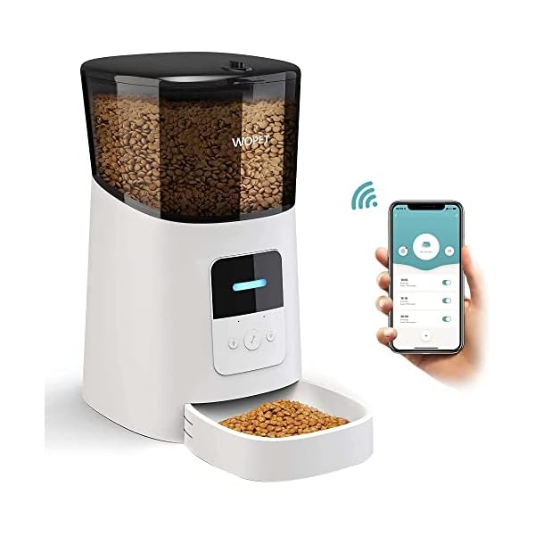 Toytexx 6L Automatic Pet Feeder, Wi-Fi Enabled Cat Dog Feeder Pet Dry Food, Auto Food Dispenser with Portion Control 1-15 Meals Per Day, Distribution Alarms and Voice Recorder Toytexx 6L Automatic Pet Feeder, Wi-Fi Enabled Cat Dog Feeder Pet Dry Food, Auto Food Dispenser with Portion Control 1-15 Meals Per Day, Distribution Alarms and Voice Recorder
