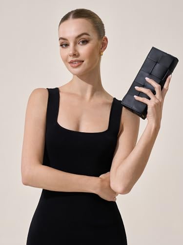 CHUNLI Woven Clutch Purses for Women - Sleek Shoulder Handbag for Evening, Formal Events, Wedding, Party, Special Occasions2