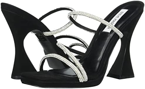 Steve Madden Women's Libbie Heeled Sandal, Black Nubuck, 9 | Image 6