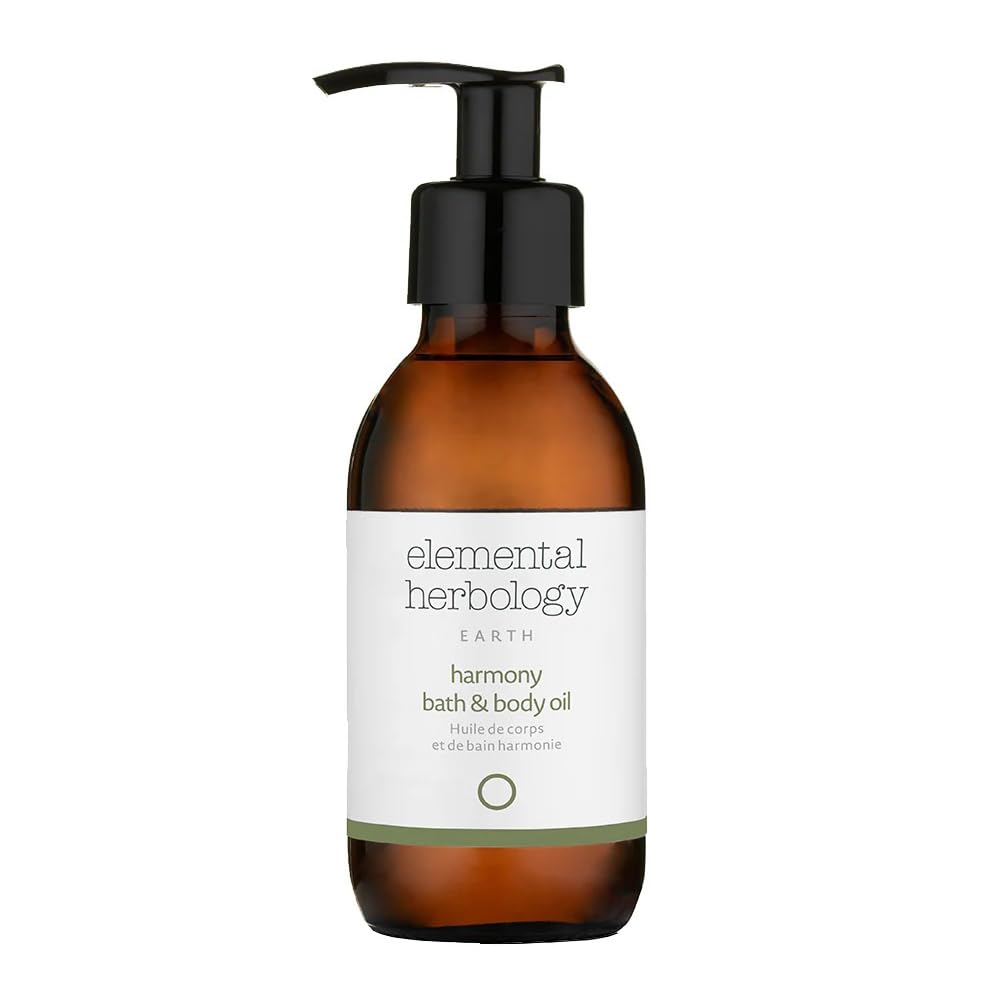 Elemental Herbology Harmony Bath & Body Oil 5.0 fl oz– Balancing Aromatherapy Oil with Mandarin, Cedarwood & Lime – Reduces Stress, Restores Emotional