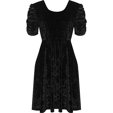 WearAll Women's Plus Ruched Velvet Swing Dress Cover