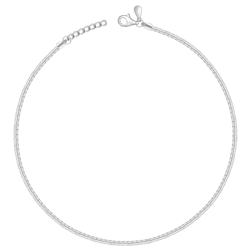 925 Silver Classy Anklet,single | Gifts for Women and Girls | With Certificate of Authenticity and 925 Stamp | 6 Months Warranty