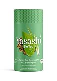 Yasashi Bio Tee | Bio Grüner Tee Genmaicha & Zitronengras | 100% natürliche Zutaten | 100% Bio Qualität | 100% recyclefähige Verpackung | 16 Pyramidenbeutel x 1,75g