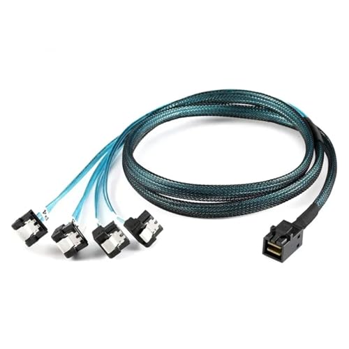 Cable MiniSAS HD 12G SFF8643 a 4 SATA interno 0.5m