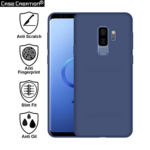 Image of Case Creation Luxurious OG Series for Samsung Galaxy S9+ Case Cover,Anti-Dirty Slim Case Frosted Matte Cute Candy TPU Raised Bezel (Splash of Color) Back Cover for Samsung S9+ -Navy Blue