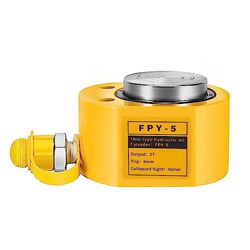Image of 5T 6mm /0.24 inch Stroke Hydraulic Cylinder Jack Mini Hydraulic Ram Jack Porta Power Retract Automatically Split Hydraulic Single Acting Lifting Cylinders for Machinery Ship Bridge Construction
