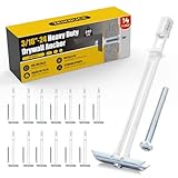 Drywall Anchor with Included Bolts for 3/16”-24, Heavy Duty Hollow Drywall Anchors for TV Mounting Kit, Stainless Steel Hollow Wall Anchors Holds up to 240 lbs Each in 1/2-in Drywall-14 Pack