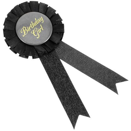 WOFASHPURET Happy Birthday Button Pin Girls Birthday Party Decorations Tinplate Ribbon Brooch Pin