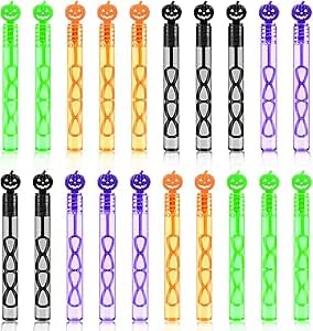 SULOLI 20 peças mini bolhas de sabão, bolha varinha de bolhas para aniversários de crianças, casamentos, Halloween, exteriores brinquedos para crianças (4 cores