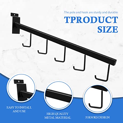 Wathfkcu 6Pcs Slatwall Hooks Hangers Slatwall Accessories Slatwall Panels Hanger With 5 Hooks Reinforcement Gridwall Hooks For Garage Shop Retail Display #TOP2