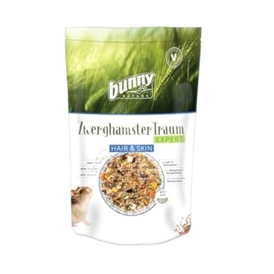 Bunny Nature ZwerghamsterTraum Expert Hair & Skin | 500 g | Complete Food for Dwarf Hamsters | To Support Skin & Hair | Without Pellets and Extrudates